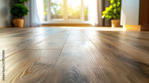 The home renovation includes the installation of vinyl laminate flooring  enhancing the interior with its stylish and durable finish.