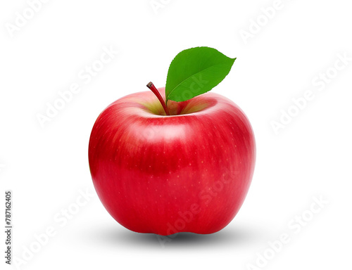 A realistic Red apple isolated on a PNG Transparent Background.