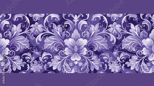 Seamless texture of floral ornament on a violet background