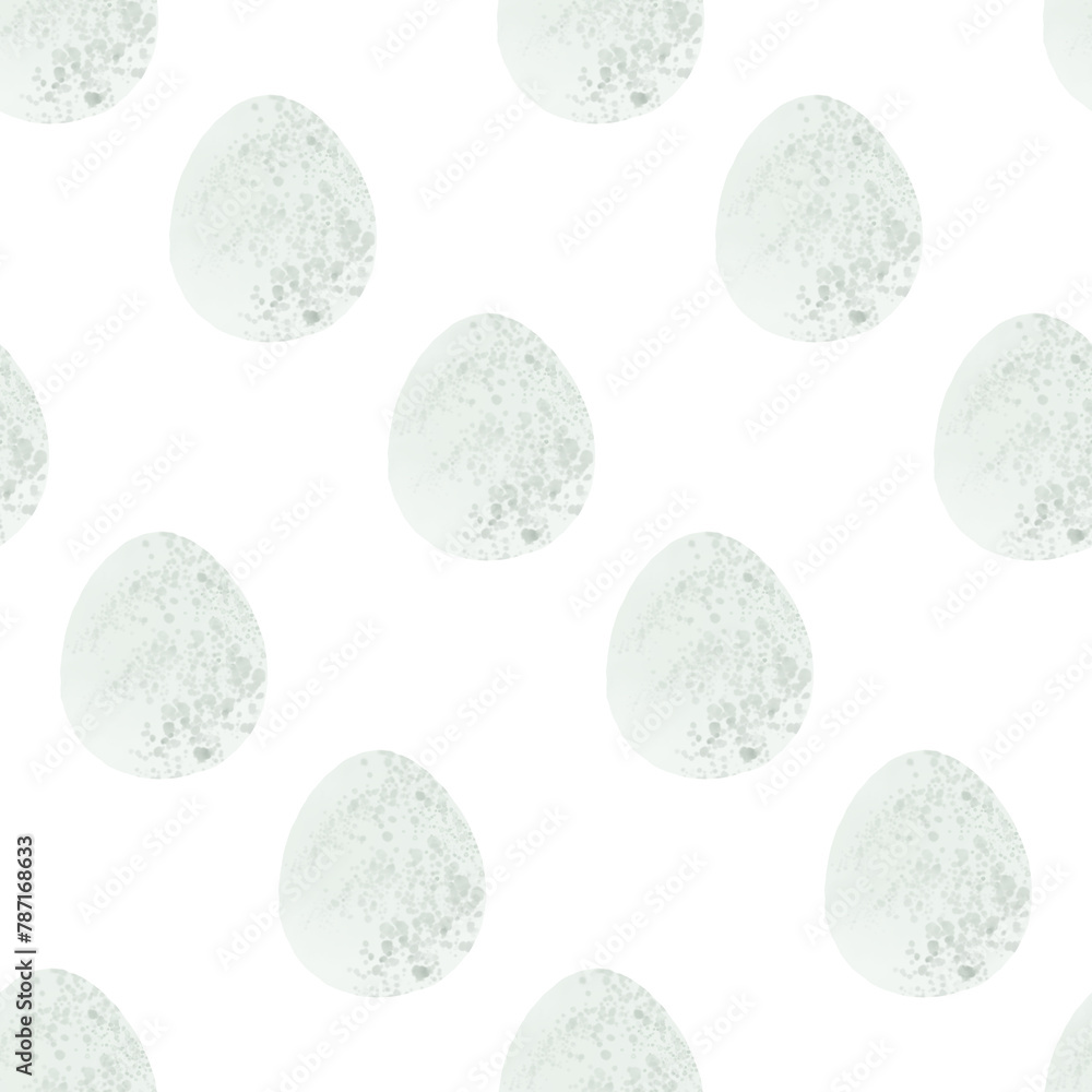 Seamless pattern with easter eggs, hand drawn illustration in watercolor style Seamless pattern with easter eggs, hand drawn illustration in watercolor style