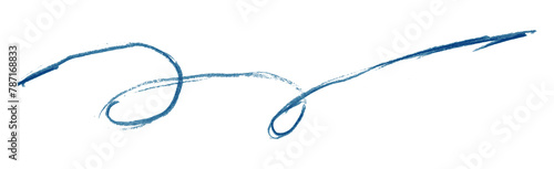 blue pencil strokes isolated on transparent background