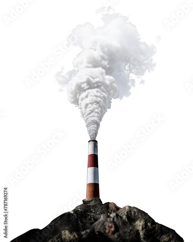 PNG  A factory release smoke to the world pollution outdoors black background. photo