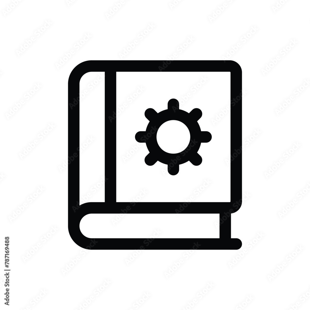 Simple Book icon. The icon can be used for websites, print templates, presentation templates, illustrations, etc