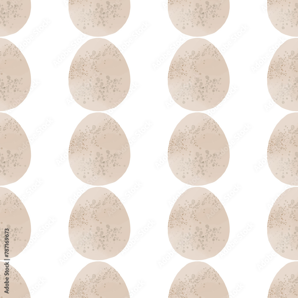 Seamless pattern with easter eggs, hand drawn illustration in watercolor style Seamless pattern with easter eggs, hand drawn illustration in watercolor style