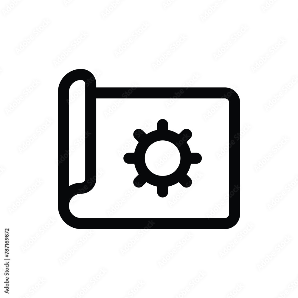 Simple Blueprint icon. The icon can be used for websites, print templates, presentation templates, illustrations, etc Simple Blueprint icon. The icon can be used for websites, print templates, presentation templates, illustrations, etc