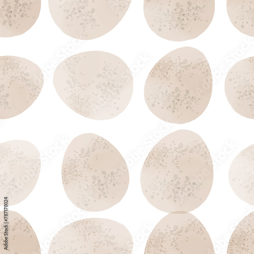 Seamless pattern with easter eggs  hand drawn illustration in watercolor style