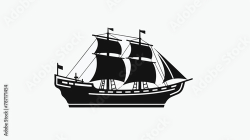 Ship icon or logo isolated sign symbol vector illustration