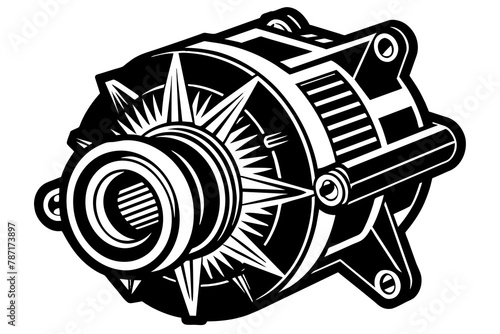 alternator vector silhouette illustration