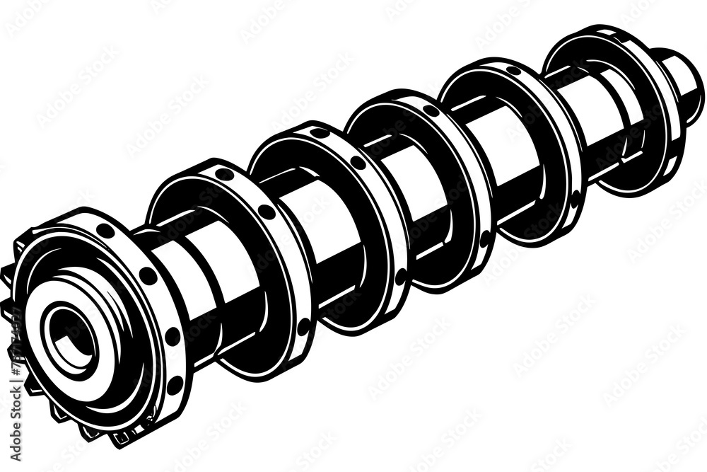 camshaft vector silhouette illustration camshaft vector silhouette illustration