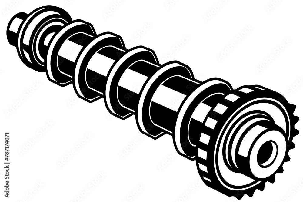 camshaft vector silhouette illustration camshaft vector silhouette illustration