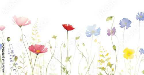 PNG Pastel flowers backgrounds outdoors pattern.