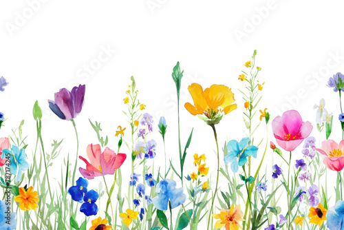 PNG Spring flowers nature backgrounds outdoors. © Rawpixel.com