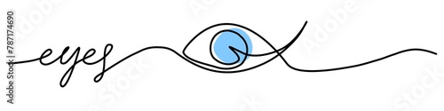 vector, design, illustration, one line, eyes, blue eyes, beauty, salon, minimalism, logo, eyelashes, eyeliner