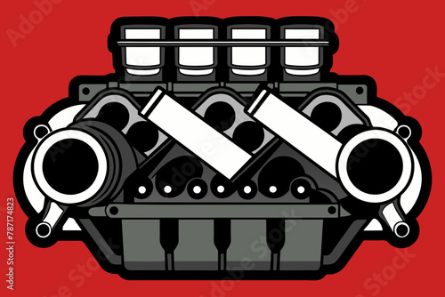 intake manifold vector illustration