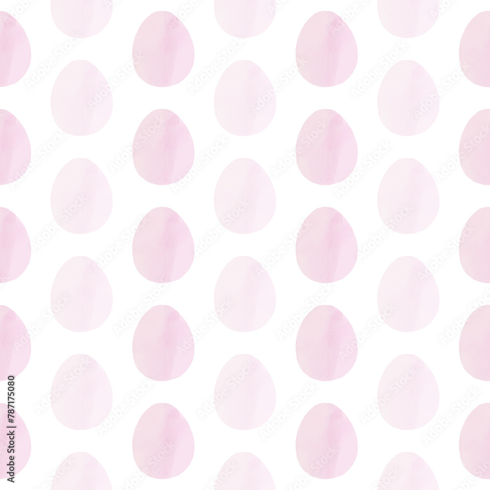 Seamless pattern with easter eggs, hand drawn illustration in watercolor style Seamless pattern with easter eggs, hand drawn illustration in watercolor style