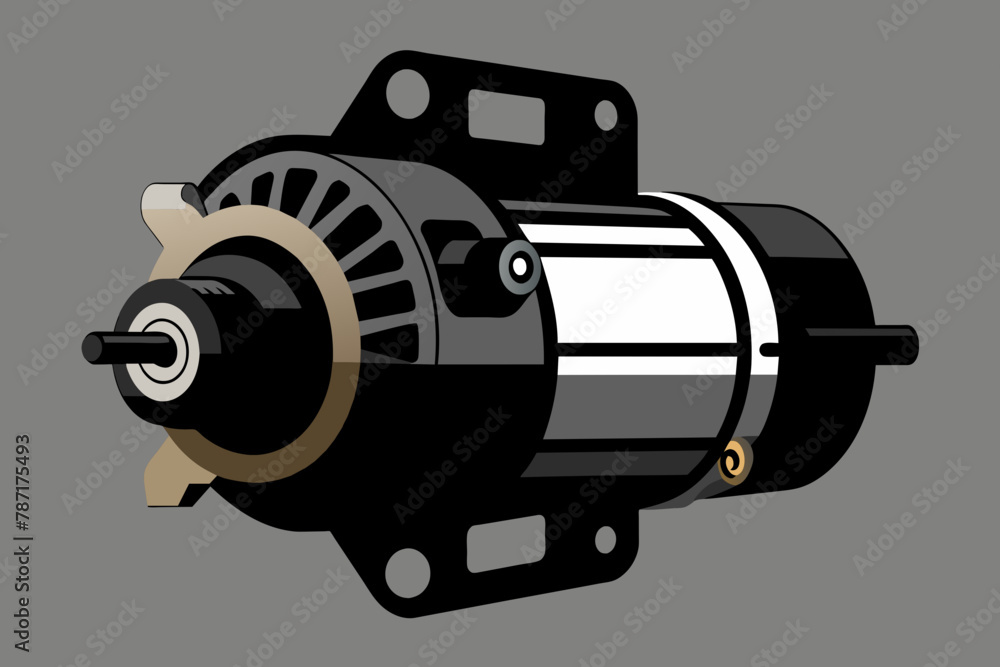 starter motor vector illustration