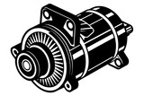 starter motor silhouette illustration