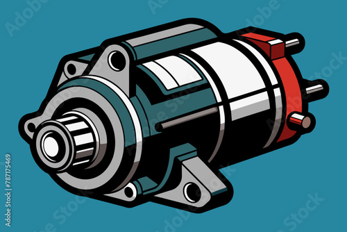 starter motor vector illustration