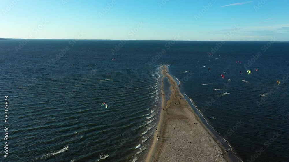 Headland Kitesurfing Cypel Rewski Rewa Aerial View Poland Headland Kitesurfing Cypel Rewski Rewa Aerial View Poland
