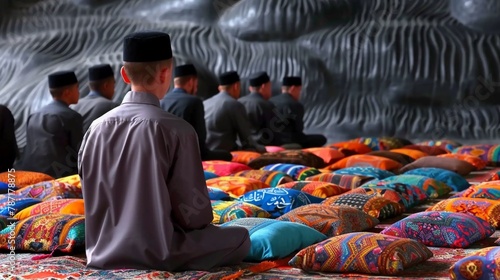 The mufti teaches his students about the concept of Tawhid, the oneness of Allah ,