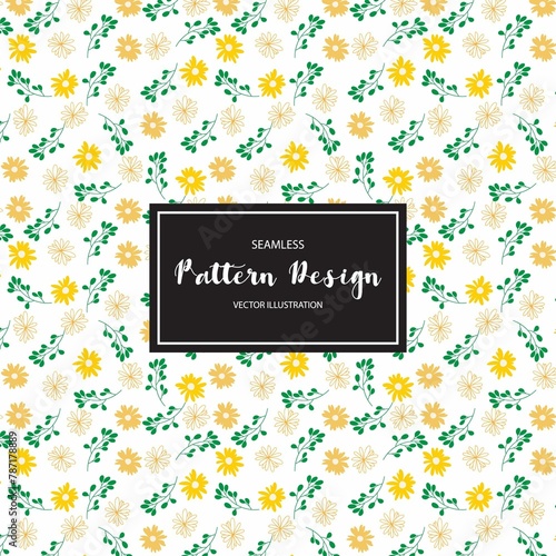 Multicolor Flowers Pattern Background