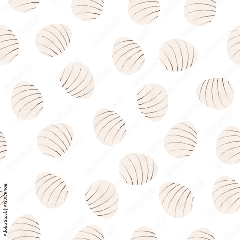 Seamless pattern with easter eggs, hand drawn illustration in watercolor style Seamless pattern with easter eggs, hand drawn illustration in watercolor style
