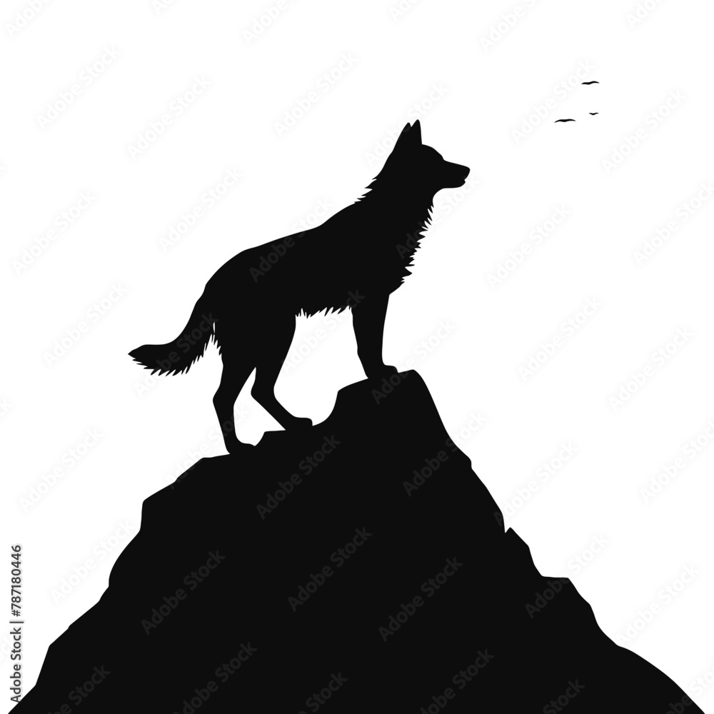 Wolf in mountains logo Wolf in mountains logo
