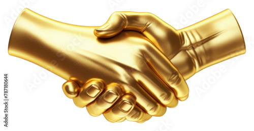 PNG Business hand shake gold white background togetherness