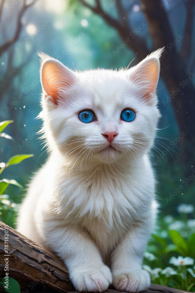cute kitten kawaii fantasy style portrait of a cat cute kitten kawaii fantasy style portrait of a cat