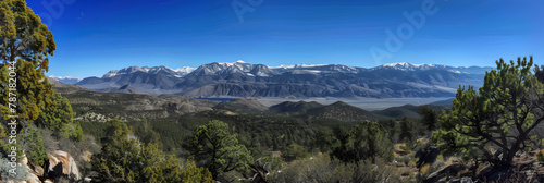 Untamed Beauty - A Spectacular Panoramic Display of Nevada's Majestic Mountain Ranges