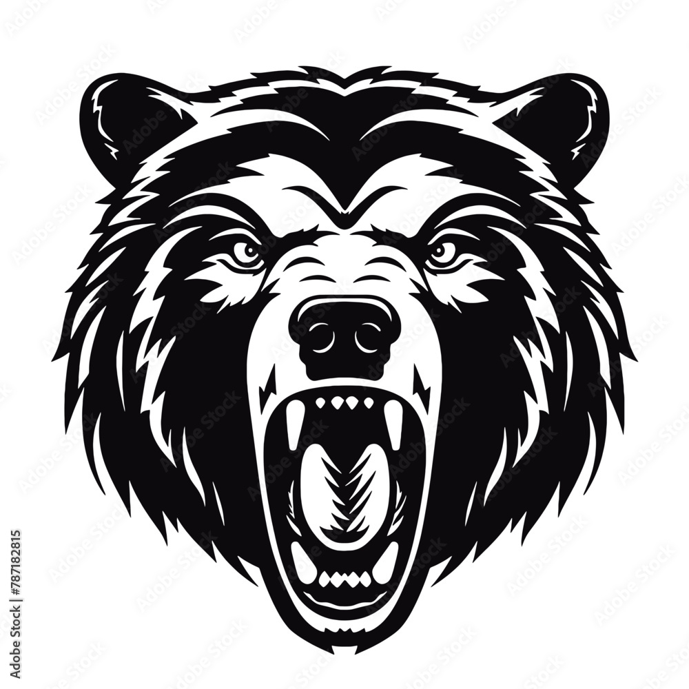 Fototapeta premium Bear Mascot - Vector Illusrations for T-shirts and Logos