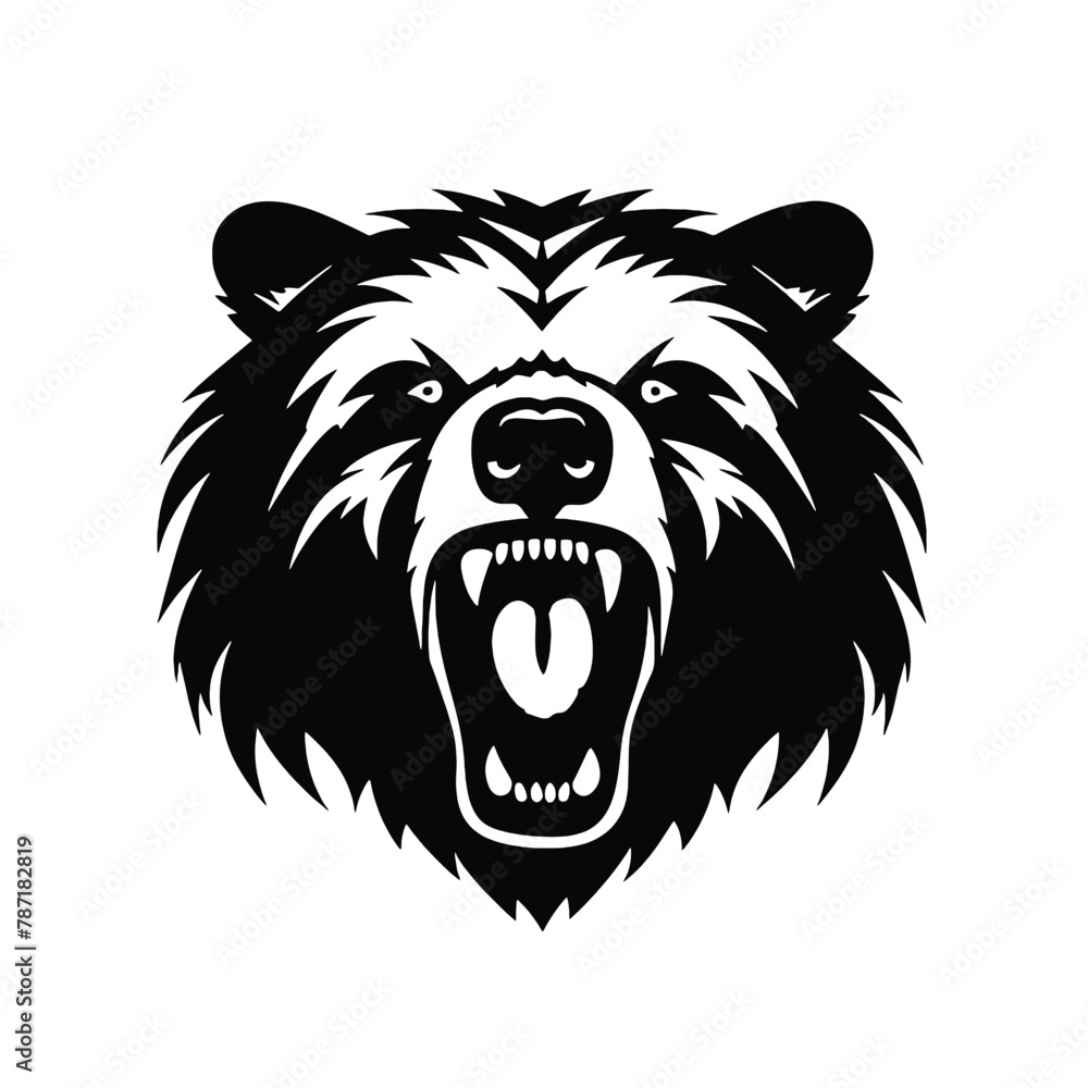 Fototapeta premium Bear Mascot - Vector Illusrations for T-shirts and Logos