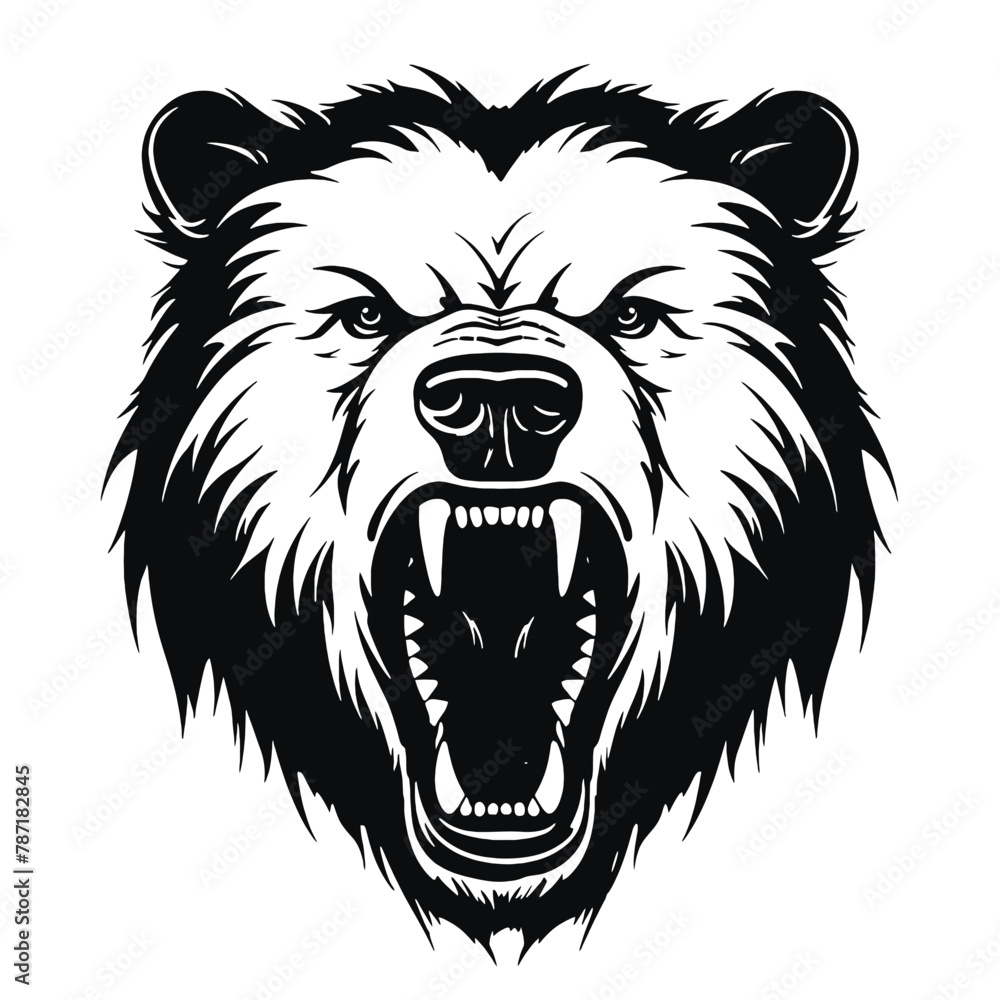 Bear Mascot - Vector Illusrations for T-shirts and Logos