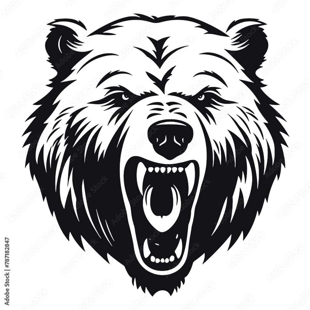 Bear Mascot - Vector Illusrations for T-shirts and Logos