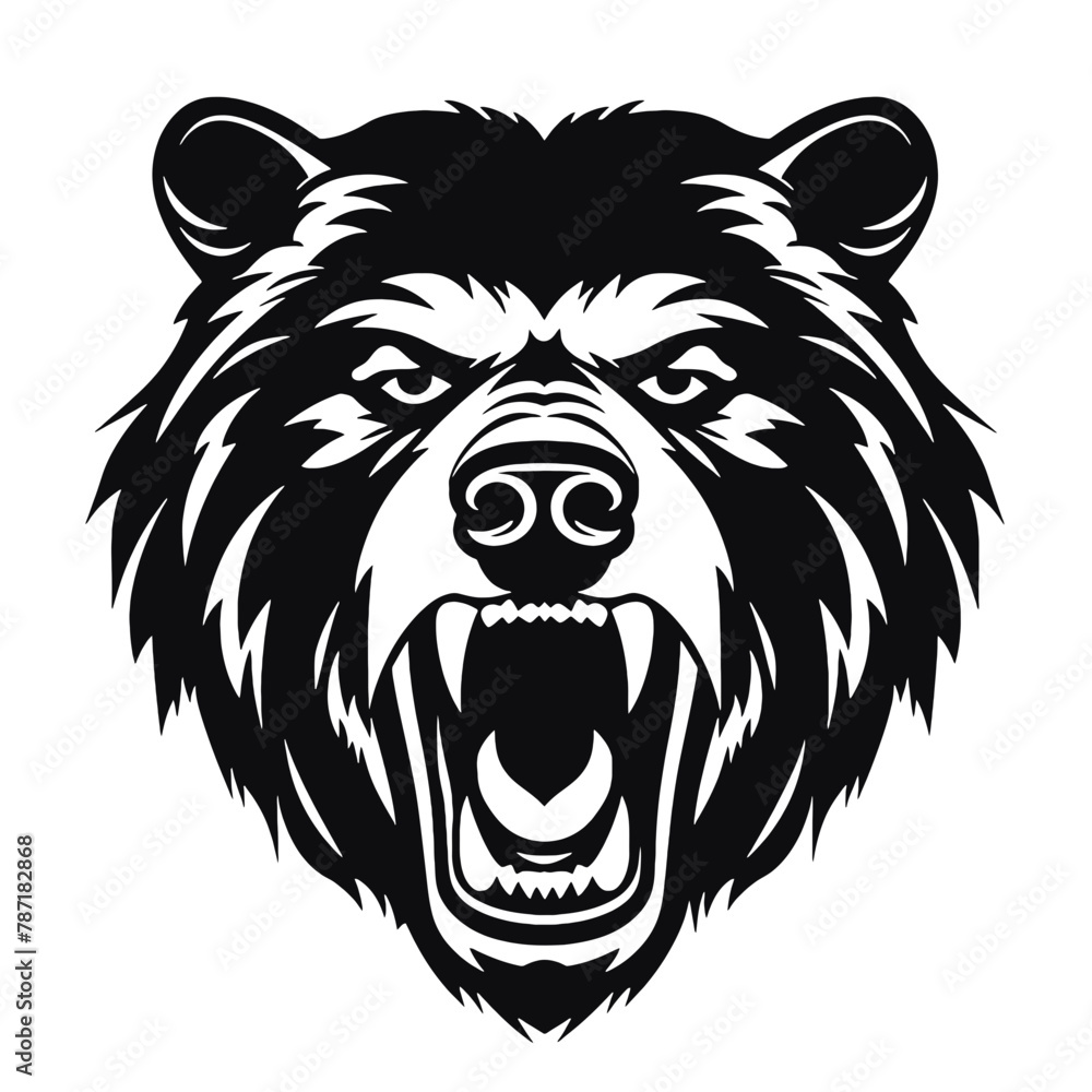 Fototapeta premium Bear Mascot - Vector Illusrations for T-shirts and Logos
