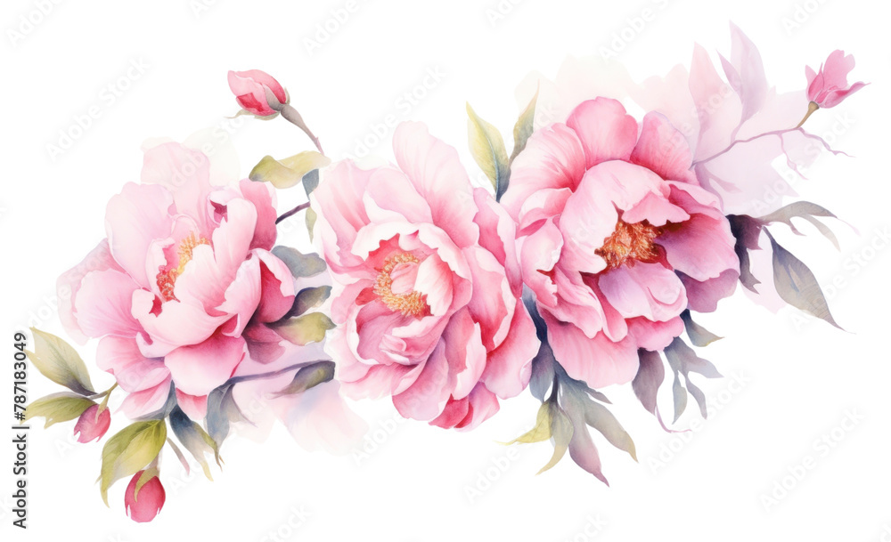 PNG Peony flowers painting blossom plant PNG Peony flowers painting blossom plant