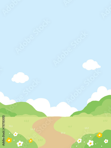 spring picnic cute illustration