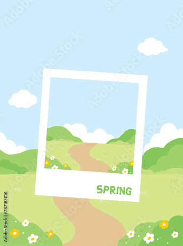 spring picnic cute illustration