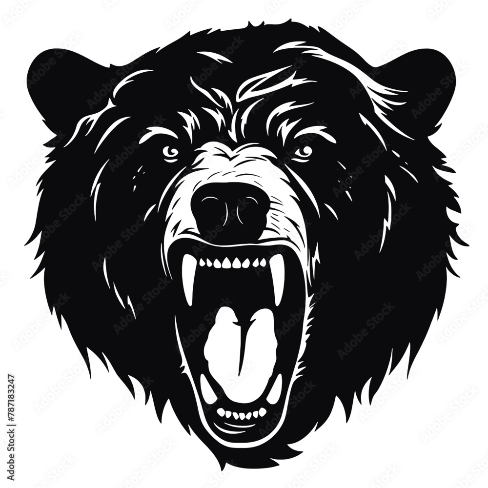 Bear Mascot - Vector Illusrations for T-shirts and Logos