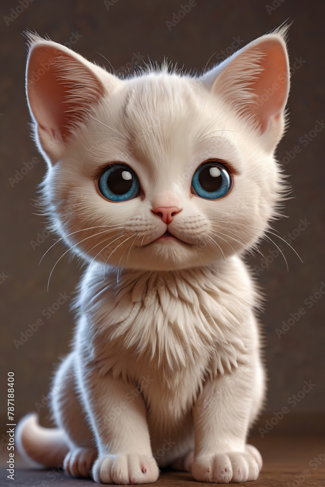 cute kitten kawaii fantasy style portrait of a cat cute kitten kawaii fantasy style portrait of a cat