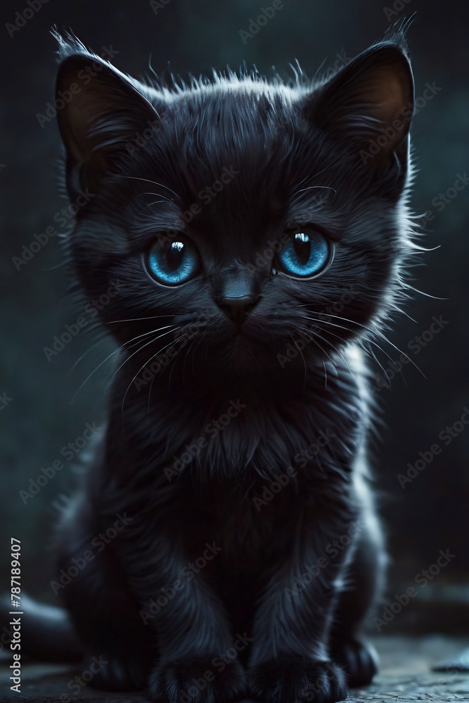 cute kitten kawaii fantasy style portrait of a cat cute kitten kawaii fantasy style portrait of a cat