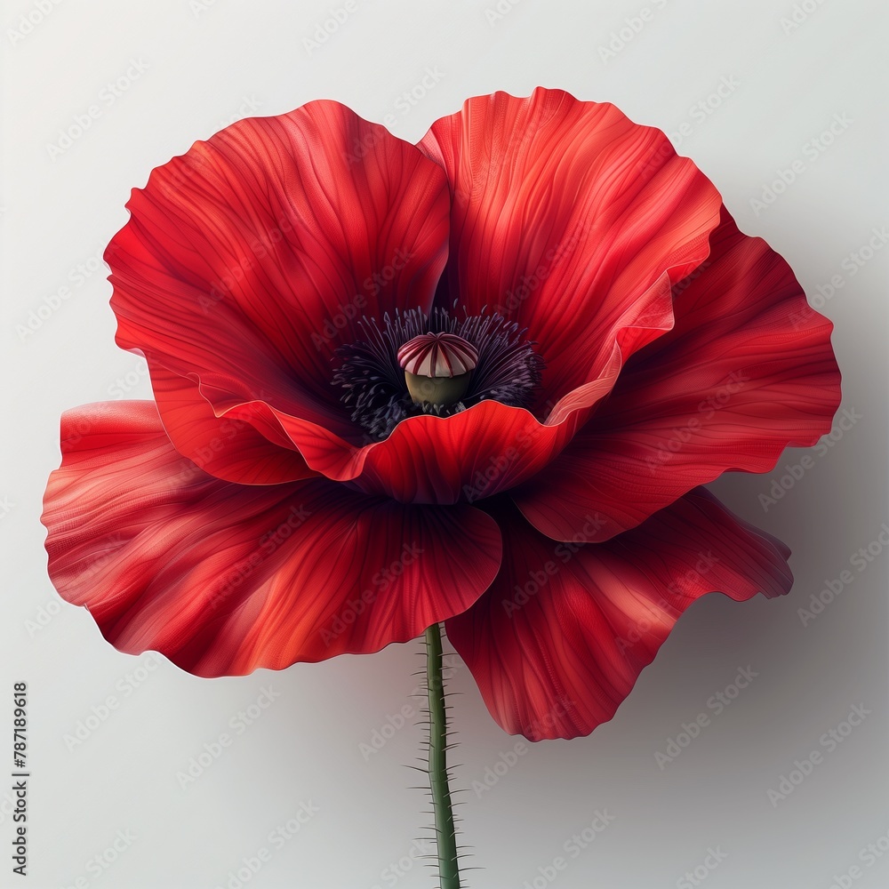 One bright poppy flower alone on the whole background. Memorial day symbol. Memorial Day One bright poppy flower alone on the whole background. Memorial day symbol. Memorial Day