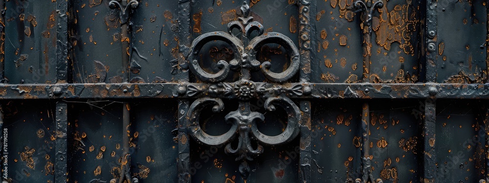 a simple black iron wall. black texture background. Grunge old door a simple black iron wall. black texture background. Grunge old door