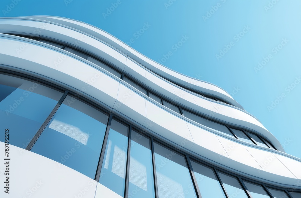 Obraz premium Science and technology sense abstract solid geometry urban architecture