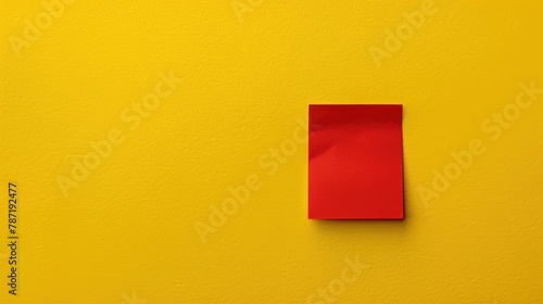 Note attached to yellow surface