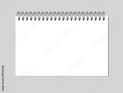 top spiral horizontal landscape notebook stationary realistic set