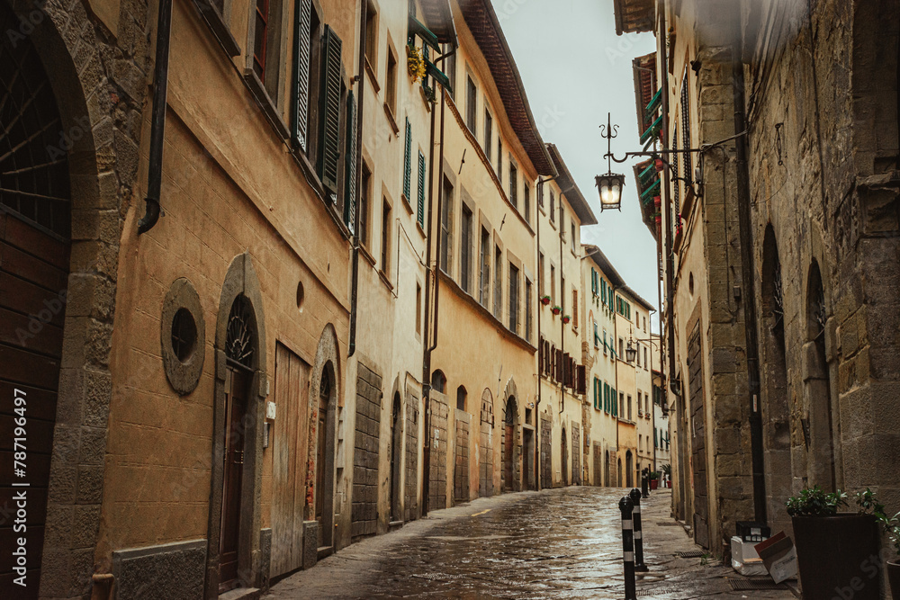 Fototapeta premium Street in Arezzo, Italy