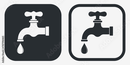 Water Tap Sign. Fauced Icons. Drinking Water - Symbol Template. Vector Printable photo