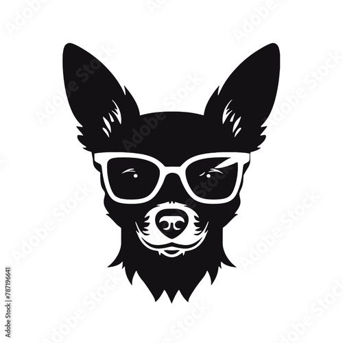  Chihuahua Silhouettes, Chihuahua Silhouettes Showcase, Chihuahua Silhouette Black and White - illustration