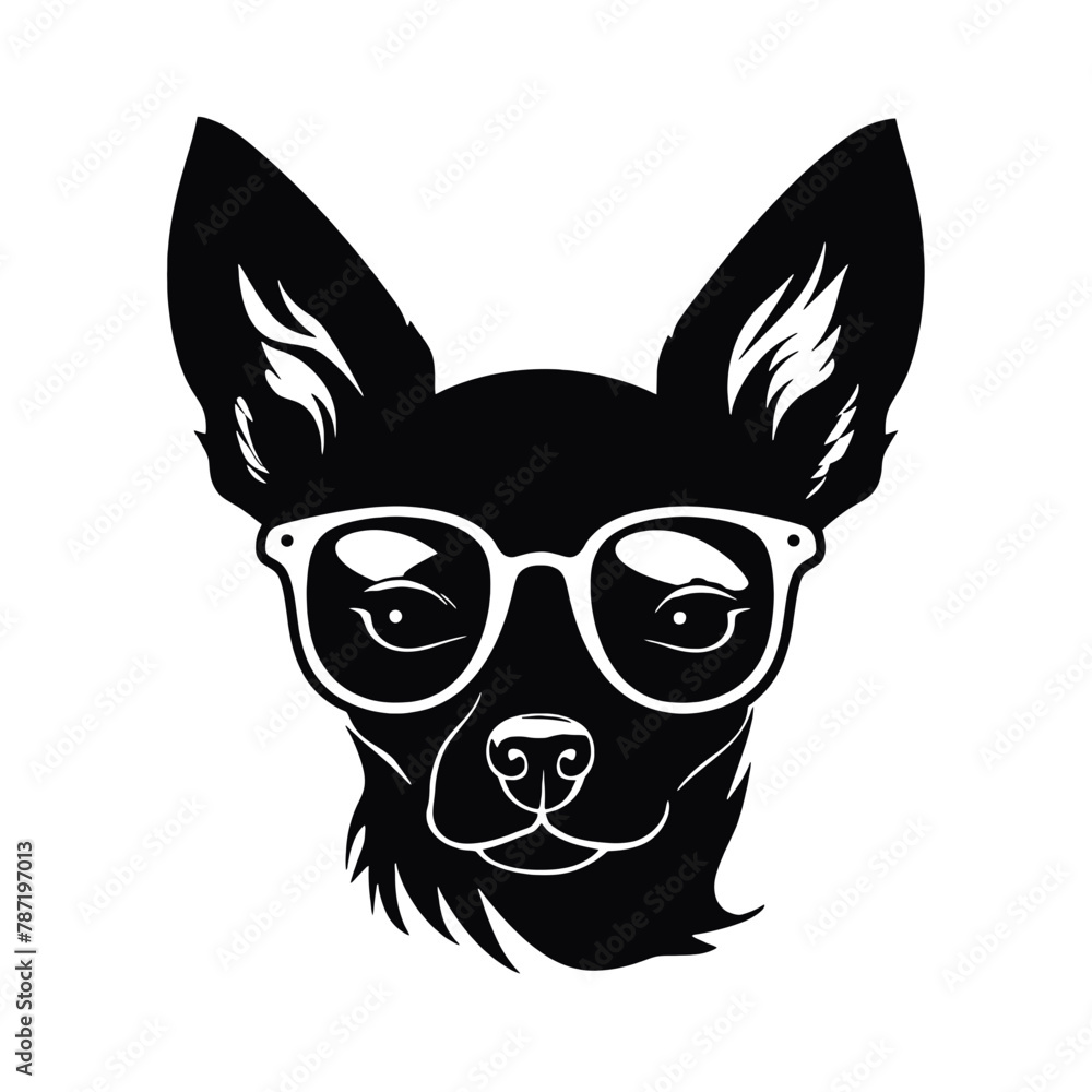 Chihuahua Silhouettes, Chihuahua Silhouettes Showcase, Chihuahua Silhouette Black and White - illustration Chihuahua Silhouettes, Chihuahua Silhouettes Showcase, Chihuahua Silhouette Black and White - illustration